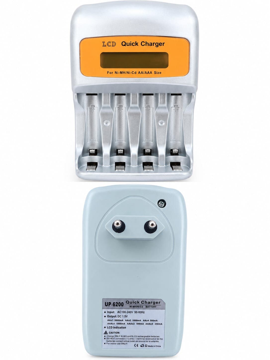 Carregador de Pilhas Com Tela LCD UP-6200